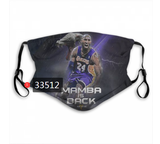 2021 NBA Los Angeles Lakers #24 kobe bryant 33512 Dust mask with filter->nba dust mask->Sports Accessory
